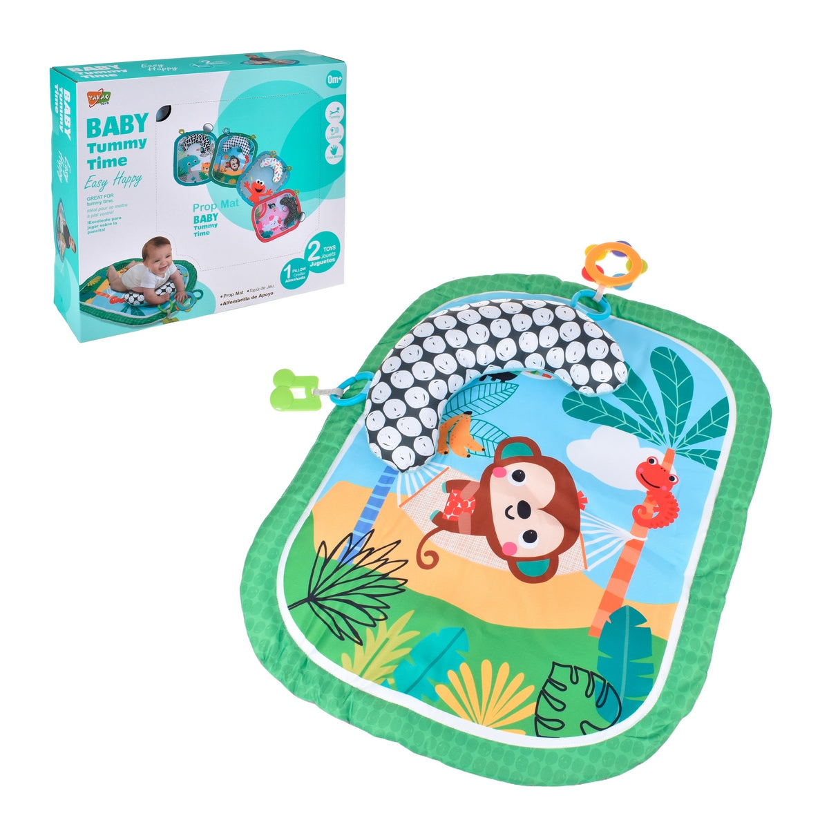 Alfombra De Apoyo Con Almohada Y Juguetes